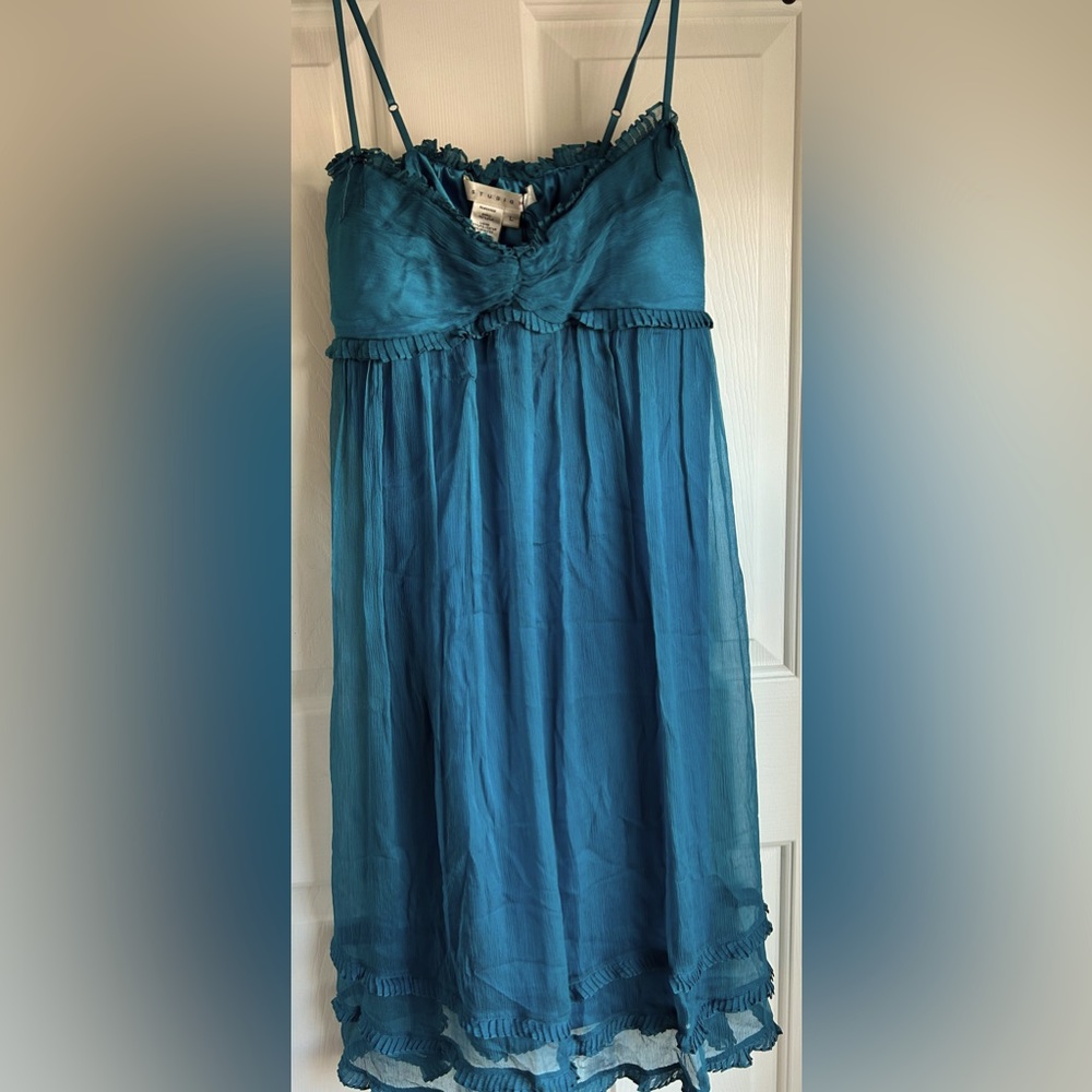 Studio M cocktail dress, Sea Blue color, Size Large